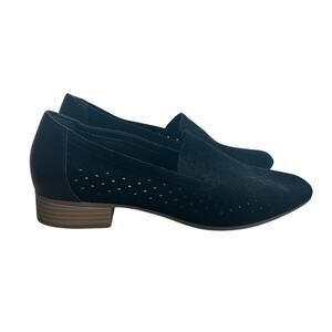 Clarks Collection Juliet Hayes Women's Black Perforated Loafers Shoes Size 9